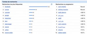 Les mots les + recherchés par les tunisiens : “Sami Khedira”, “Wajdi Ghanim”, “Whiteney Houston”, “Saint Valentin” …