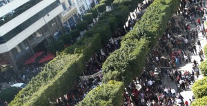 Tunis, Avenue Bourguiba  – Samedi 8 décembre: Interdiction de manifester (MI)