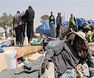 Les anciens pensionnaires du camp Choucha protestent devant le ministère des droits de l’homme