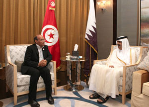 Moncef Marzouki s’entretient avec l’Emir du Qatar