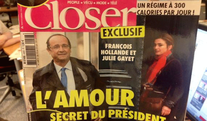 Affaire Hollande-Gayet : “Closer” condamné à verser 15 000 euros à l’actrice