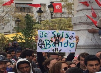 #Bardo: François Mitterrand à la marche contre le terrorisme à Tunis
