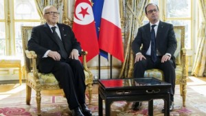 Hollande déroule le tapis rouge au président tunisien Caïd Essebsi