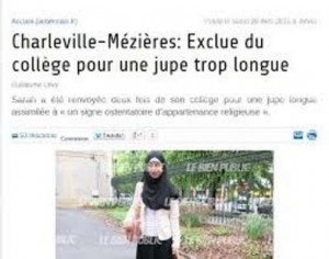 France : Sarah, exclue de son collège à deux reprise pour une jupe longue !