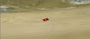 Le déploiement du plus grand drapeau du monde en Tunisie, observé par le satellite Pléiades