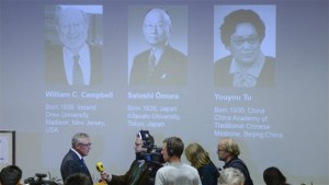 Prix Nobel de la médecine 2015 : Trois chercheurs récompensés