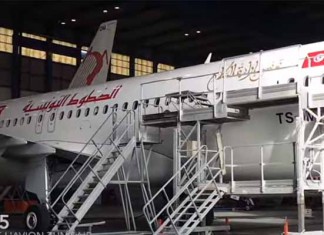 VIDEO – Remise du Prix Nobel de la Paix: Habillage spécial d’un avion Tunisair