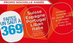 Promotions TunisAir: Tarif unique de 369 Dinars vers 31 destinations