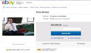 David Cameron en vente sur eBay !