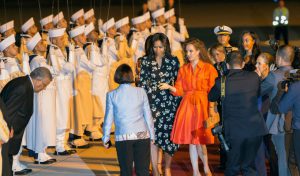Michelle Obama reçue au Maroc par la princesse Lalla Salma