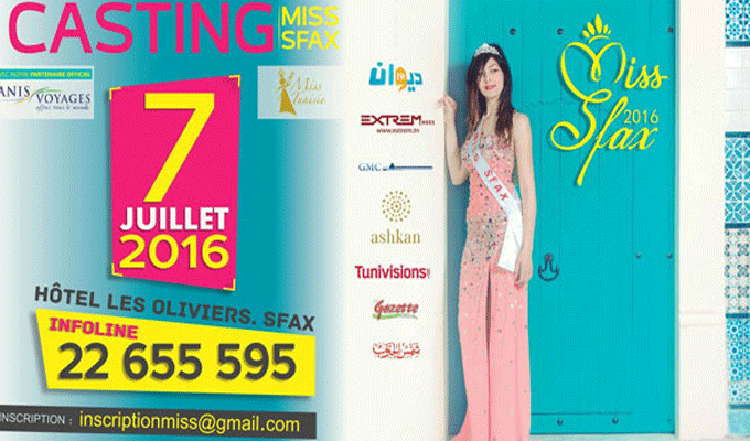 Casting pour Miss Sfax
