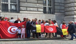 Manifestation devant le MAE à Bruxelles pour le tourisme en Tunisie