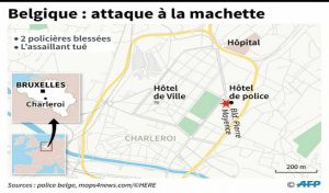 Belgique: 2 policières attaquées à la machette à Charleroi