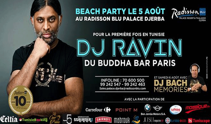 DJ Ravin anime une Beach Party à Djerba !