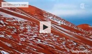 Climat: Le Sahara algérien couvert de neige (VIDÉO)