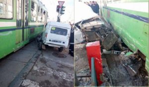 La Manouba : Accident entre une voiture et le Métro de la ligne 4