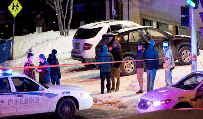 Canada : Des Québécois manifestent devant le Centre culturel islamique