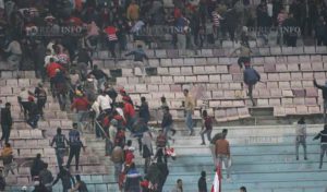 Match Club Africain PSG: Les photos des affrontements au stade de Radès