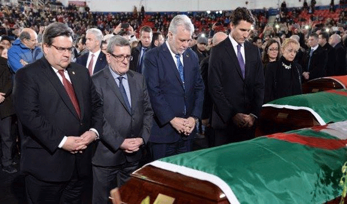 Attentat de Québec : Des dirigeants canadiens rendent un dernier hommage aux victimes