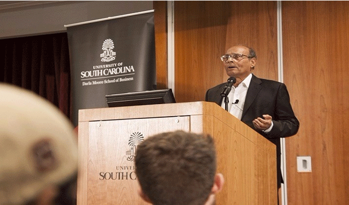 Moncef Marzouki en Caroline du Sud : Une personne comme moi sera réélue !