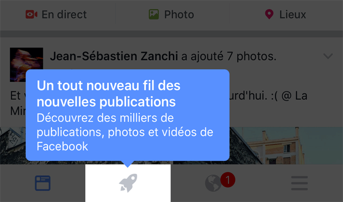 Facebook: Une nouvelle icône en forme de fusée, à quoi sert-elle?