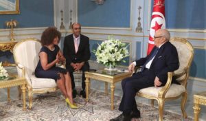 Béji Caïd Essebsi reçoit la petite-fille de Nelson Mandela