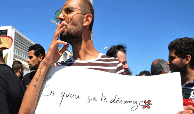 Manifestation ‘Mouch Bessif’ pour réclamer le droit de manger et de boire sans être emprisonné