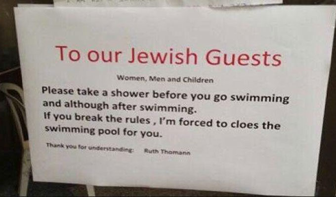 Suisse : Un hôtel demande aux clients juifs de se doucher