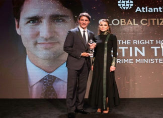 La Reine Rania de Jordanie remet le Global Citizen Award au PM canadien, Justin Trudeau