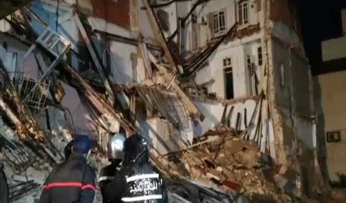 Sousse – Effondrement d’un immeuble: 6 corps dégagés des décombres