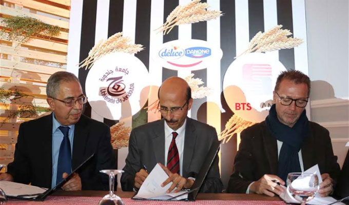 L’Université de Jendouba, Délice Danone et la Banque Tunisienne de Solidarité (BTS) lancent le projet LaitEspoir