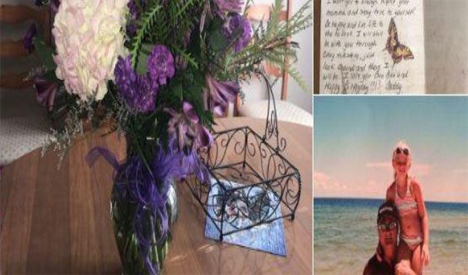 USA : Bailey Sellers reçoit un bouquet de fleur pour son 21è anniversaire de son père décédé en 2012