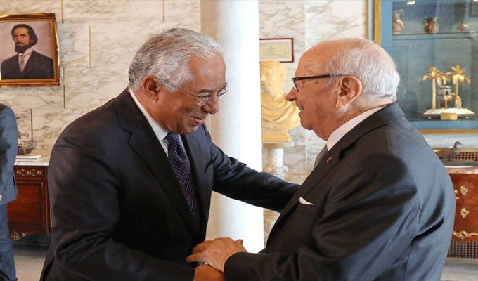 Tunisie : Béji Caïd Essebsi s’entretient avec le Premier ministre portugais