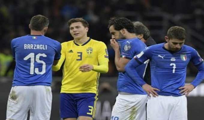 Mondial-2018: La presse italienne qualifie l’élimination “d’immense déception” et de la “honte”