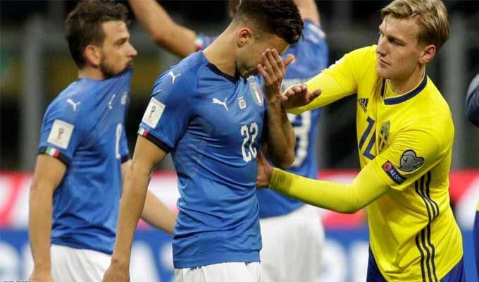 Mondial-2018: L’Italie éliminée après son match nul contre la Suède (0-0)