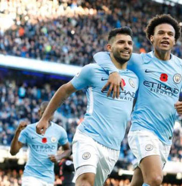 Manchester City, la joie d'Aguero et Sane