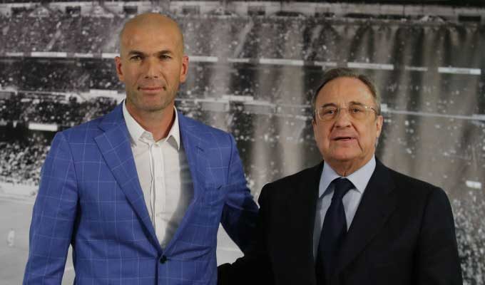 Real Madrid – Florentino Pérez : ” fiers de l’equipe et de son entraineur Zidane”