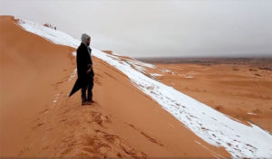 Algérie : De la neige dans le sahara, vidéo