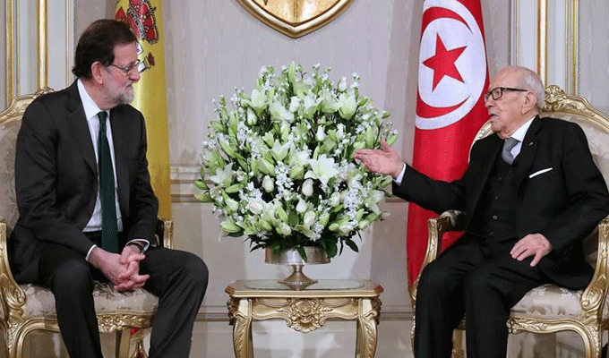 Tunisie : Le président de la République reçoit le chef du gouvernement espagnol
