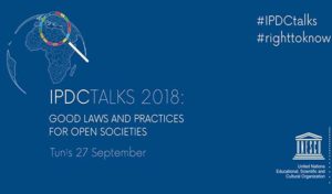 Célébration à la cité de la culture de la troisième journée internationale de l’accès universel à l’information IPDC Talks 2018