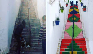 Tunisie : Les escaliers de Sidi El Béchir sous un autre aspect grâce à une association