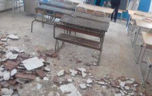 Tunisie – Douar Hicher : Effondrement partiel du toit d’une salle de classe