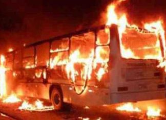 Gabès : un bus scolaire prend feu