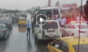 En vidéo : renversement d’un bus de la garde nationale sur la route de la Marsa