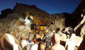 Effondrement d’un pan de carrière: un homme sauvé des décombres