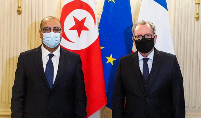 Hichem Mechichi rencontre le président du parlement français