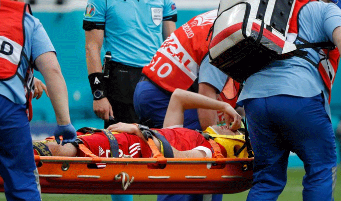 Euro: le Russe Fernandes à l’hôpital, touché à la colonne vertébrale