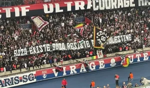 Match PSG – Haifa : La Palestine présente par une banderole, et des slogans