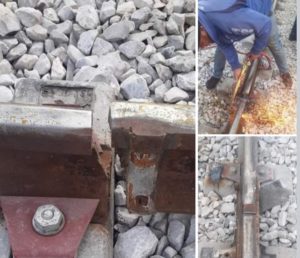 SNCFT: Réparation du rail près de la Gare de Hammam-Lif (photo)