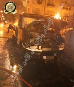Tunis : Un camion brûlé par un mineur